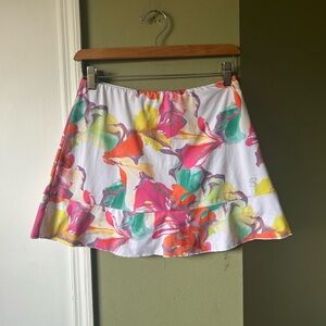 Sofibella 14” Vibrant Floral Tennis Skort Sz M